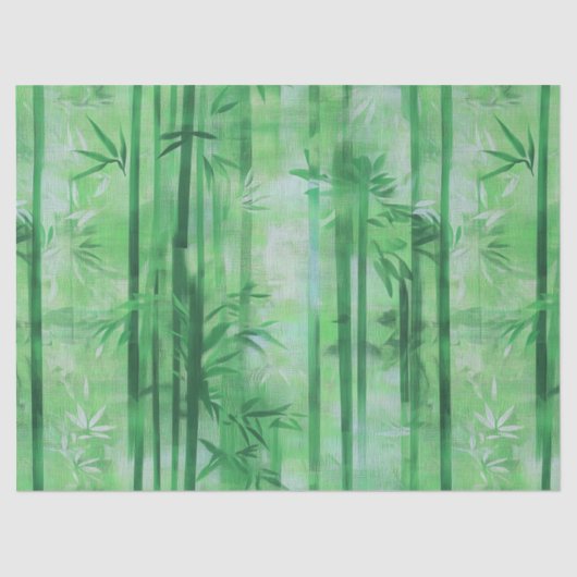 Modern Green Bamboo Tissue Paper – 10 lb, 17 "x23" Tissuepapier (Voorkant)