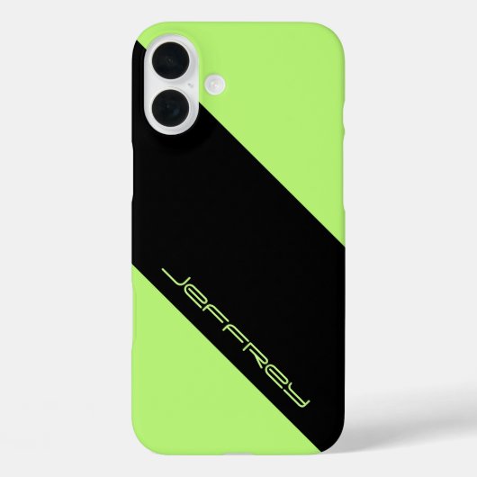 Modern Green & Black One Stripe, minimalistisch, n Case-Mate iPhone Case (Achterkant)