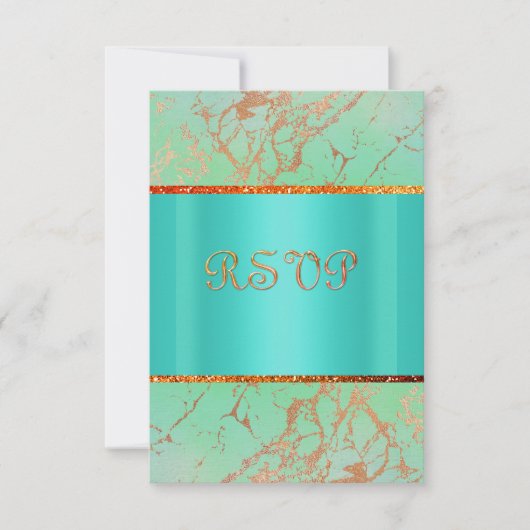 MODERN GREEN BLAUWGROEN marmer gold rsvp (Voorkant)