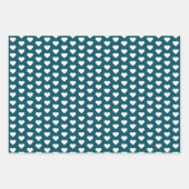 Modern Green Blue Heart Pattern kerstavond Inpakpapier Vel (Voorkant 3)