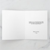 Modern Green Boho Abstract Brother Birthday Kaart (Binnen)