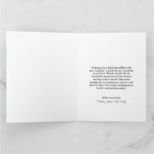 Modern Green Boho Abstracte kerstfoto Kaart (Binnen)