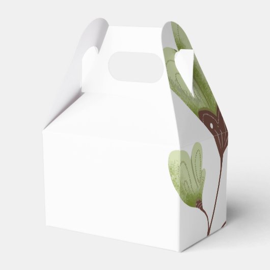 Modern Green Boho Calligraphy Wedding Bedankt Bedankdoosjes (Achterkant)