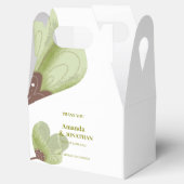 Modern Green Boho Calligraphy Wedding Bedankt Bedankdoosjes (Geopend)