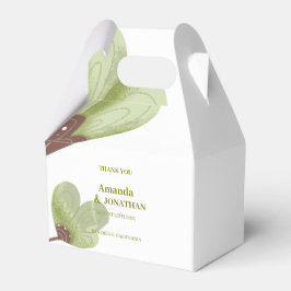 Modern Green Boho Calligraphy Wedding Bedankt Bedankdoosjes