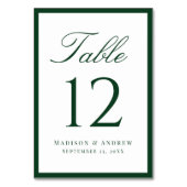 Modern Green Border Wedding Kaart (Achterkant)