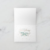 Modern Green Botanical Keepomwille Photo Chistmas Feestdagen Kaart (Binnen)