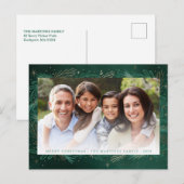 Modern Green Botanical Keepomwille Photo Chistmas Feestdagenkaart (Voorkant / Achterkant)