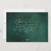 Modern Green Botanical Keepomwille Photo Chistmas Feestdagenkaart (Achterkant)