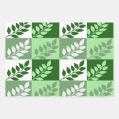 Modern Green Botanical Leaf Pattern Wrapping Paper (Voorkant 3)