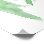 Modern Green Bow Coquette Afstudeerfeest Welkom Poster (Hoek)