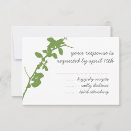 Modern Green Branch RSVP-trouwkaart RSVP Kaartje
