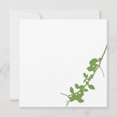Modern Green Branch Wedding Invitation Kaart (Achterkant)