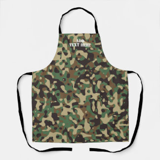 Modern Green Brown Camouflage Camo Pattern Schort