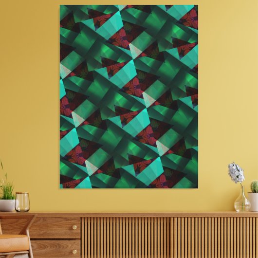 Modern-Green-Brown-very Nice Canvas Afdruk (Insitu (Woonkamer))