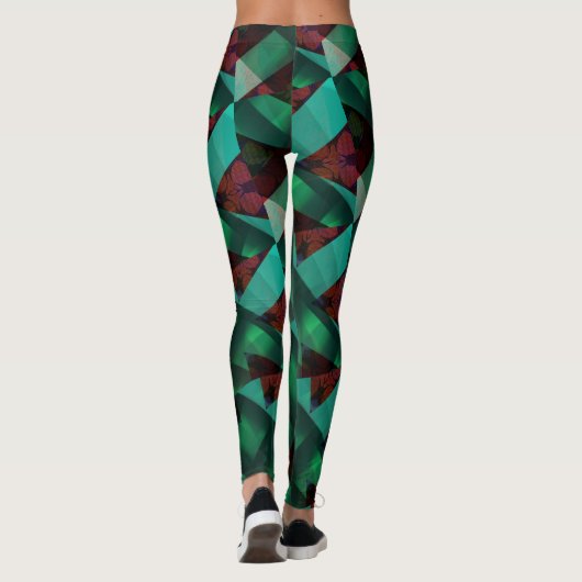 Modern-Green-Brown-very Nice Leggings (Achterkant)