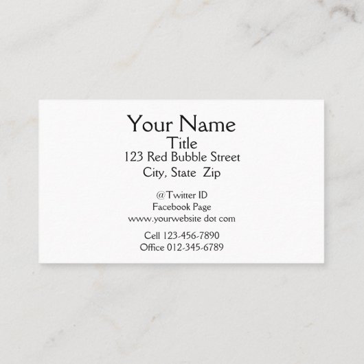 Modern Green Bubble Abstracte digitale kunststreep Visitekaartje (Achterkant)