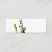 Modern Green Cactus Blue Abstract Photo Art Mini Visitekaartje (Voorkant)