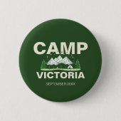 Modern Green Camp vrijgezellenfeest Ronde Button 5,7 Cm (Voorkant)