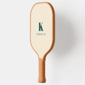 Modern Green Checker Monogram Pickleball Paddle (Links)