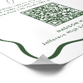 Modern Green College Fund Afstuderen QR Code Sign Poster (Hoek)