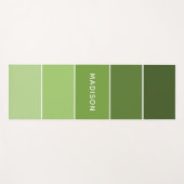 Modern Green Colorblock Persoonlijke naam Fitnes Yogamat (Voorkant (horizontaal))