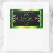 Modern Green Dazzling Product Labels - juwelen zwa (Tas)