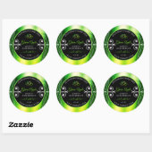 Modern Green Dazzling Product Labels - juwelen zwa (Vel)