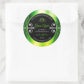 Modern Green Dazzling Product Labels - juwelen zwa (Tas)