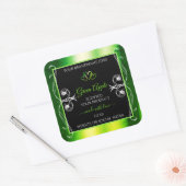 Modern Green Dazzling Product Labels - juwelen zwa (Envelop)