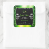 Modern Green Dazzling Product Labels - juwelen zwa (Tas)