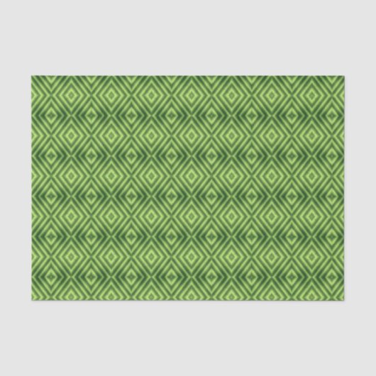 Modern Green Diamond Pattern Tissuepapier (Voorkant)