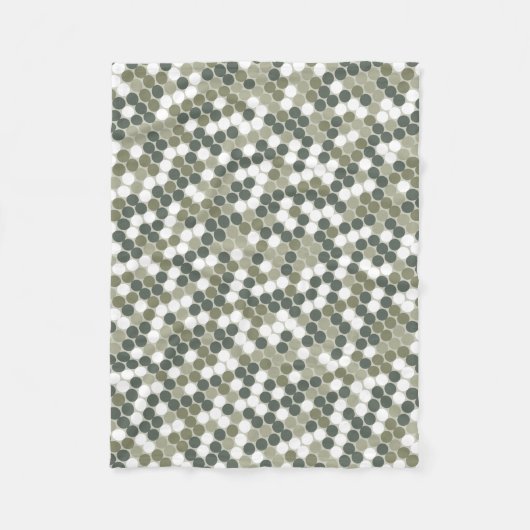 Modern green dots fleece deken (Voorkant)