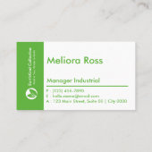 Modern Green Eco Friendly Clean Fresh Minimalist Visitekaartje (Achterkant)