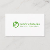 Modern Green Eco Friendly Clean Fresh Minimalist Visitekaartje (Voorkant)