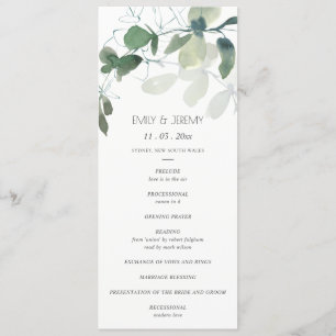 MODERN GREEN EUCALYPTUS FOLIAGE WATERVERF PROGRAMM MENU