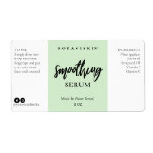 Modern Green Face Serum Labels (Voorkant)