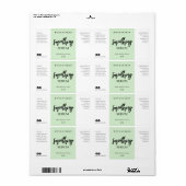 Modern Green Face Serum Labels (Full Sheet)