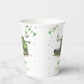 Modern Green Farm Tractor 3rd Birthday Papieren Bekers (Rechts)