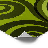 Modern Green Fern-Frond Curls Poster (Hoek)