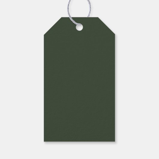 Modern Green Floral Wedding Welcome Bag Label Cadeaulabel (Achterkant)