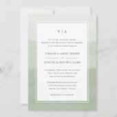 Modern Green Formal Wedding Invitation Kaart (Voorkant)