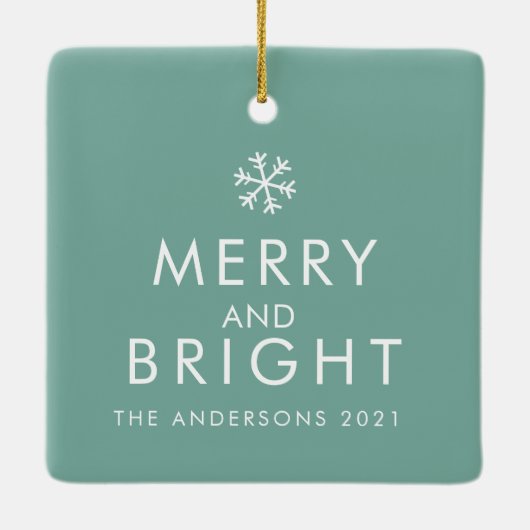 Modern Green | Foto | Broers Gift Keramisch Ornament (Achterkant)