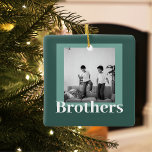 Modern Green | Foto | Broers Gift Keramisch Ornament<br><div class="desc">Modern Green | Foto | Broers Gift</div>