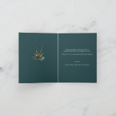 Modern Green Fun Script Hey Santa Pine Bough Foto Feestdagen Kaart (Binnen)