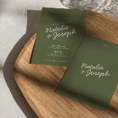 Modern Green Fun Whimsical Summer Wedding Kaart