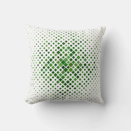 Modern Green Geometric Pattern Throw Pillow Kussen