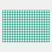 Modern Green Gingham controleert patroon Inpakpapier Vel (Voorkant)