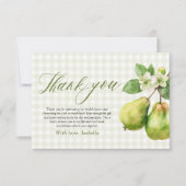 Modern Green Gingham Perfect Pair Bridal Shower Bedankkaart (Voorkant)