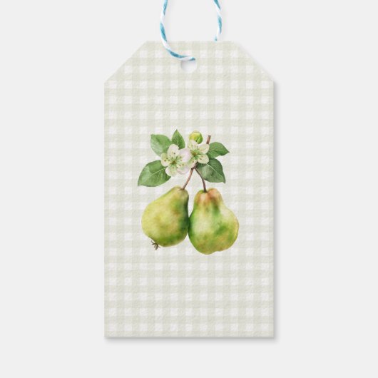 Modern Green Gingham Perfect Pair Bridal Shower Cadeaulabel (Achterkant)